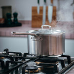 Batería de cocina de acero inoxidable, 12 piezas