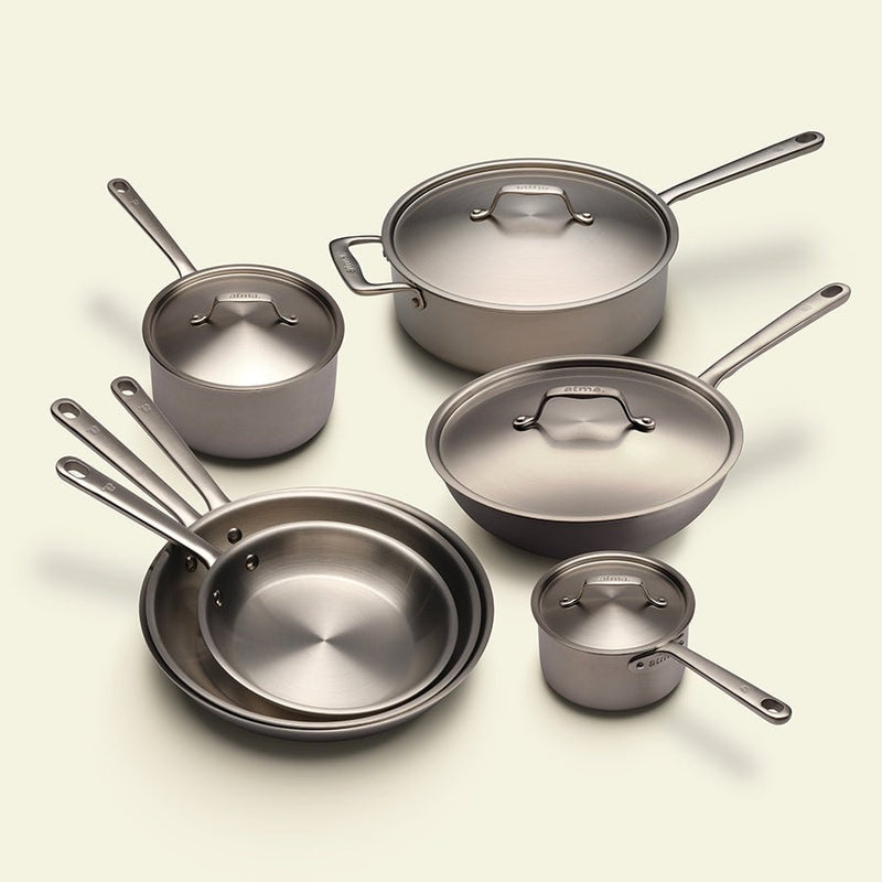 Batterie de cuisine en inox, 12 pièces - Atma Kitchenware