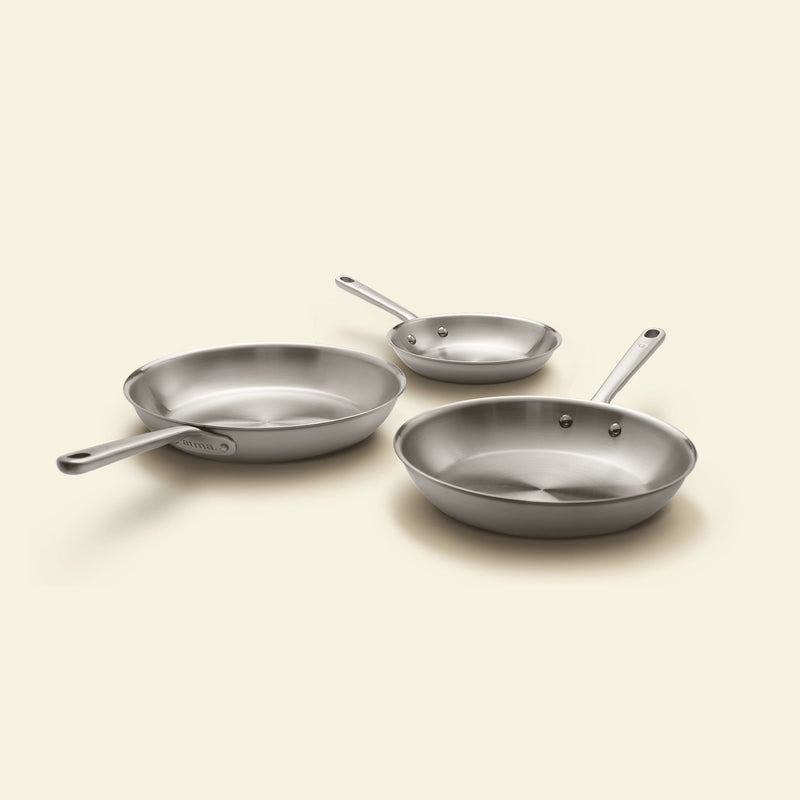 Pack Brigade - set de 3 poêles en inox - Atma Kitchenware