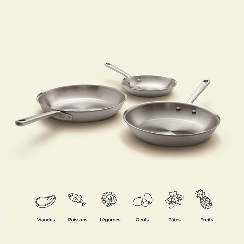 ¿Cómo se cocina en sartenes acero inoxidable? - Atma Kitchenware