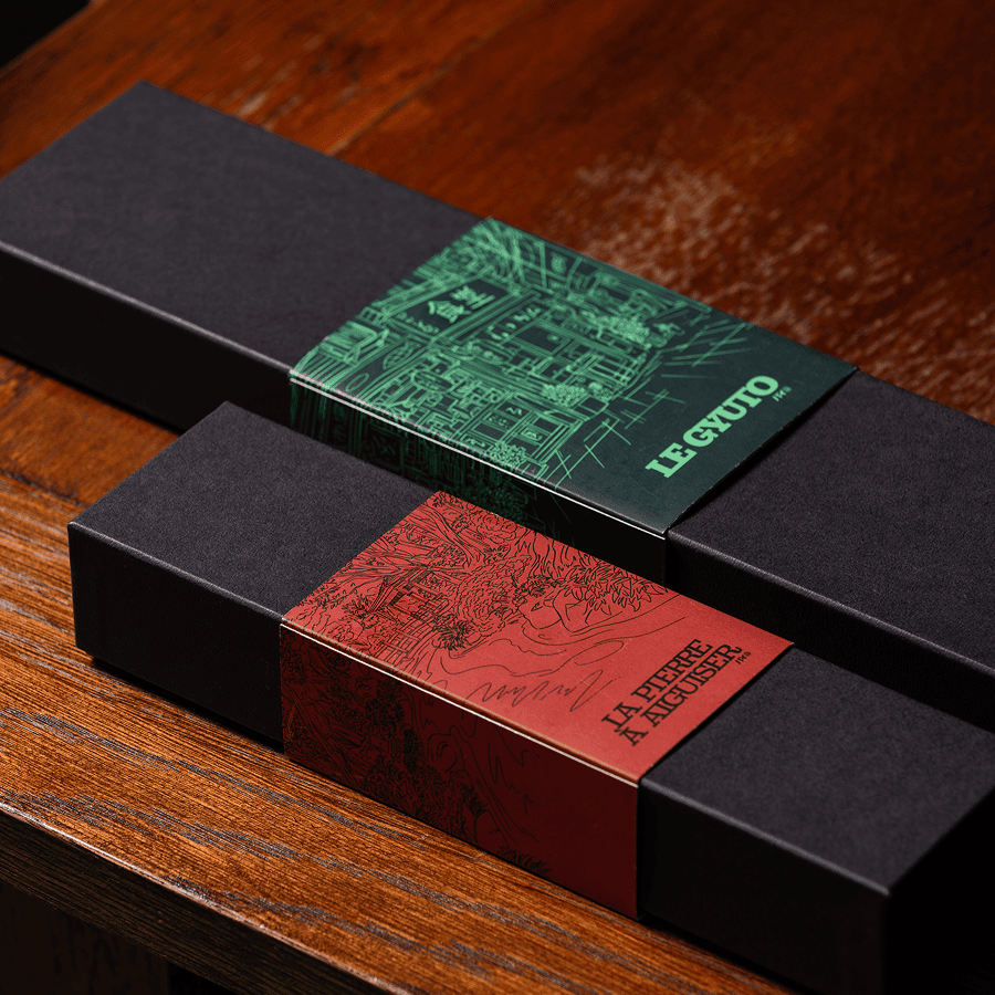 Couteau Gyuto et Pierre à Aiguiser Atma Kitchenware