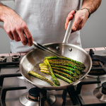 Batería de cocina de acero inoxidable, 12 piezas