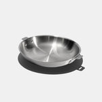 La bonne poêle en inox sans poignée amovible - 30 cm