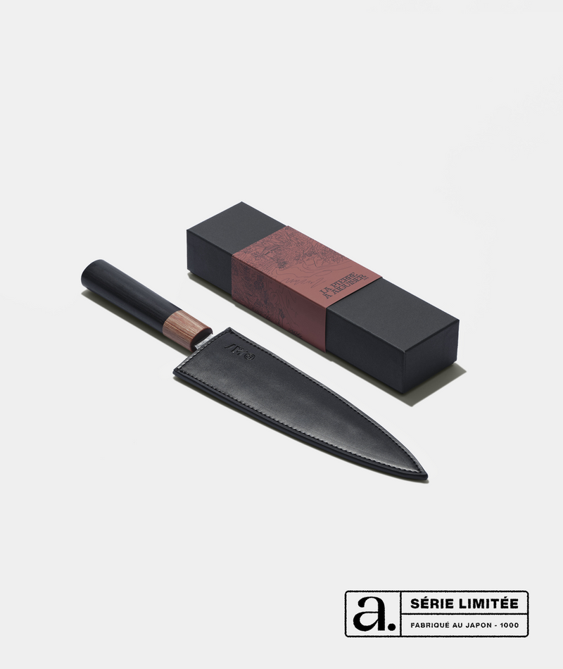 Gyuto couteau japonais, étui et pierre à aiguiser - Atma Kitchenware