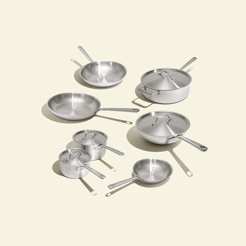 Batterie de cuisine en inox, 12 pièces - Atma Kitchenware