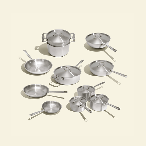 Batterie de cuisine en inox, 19 pièces - Atma Kitchenware