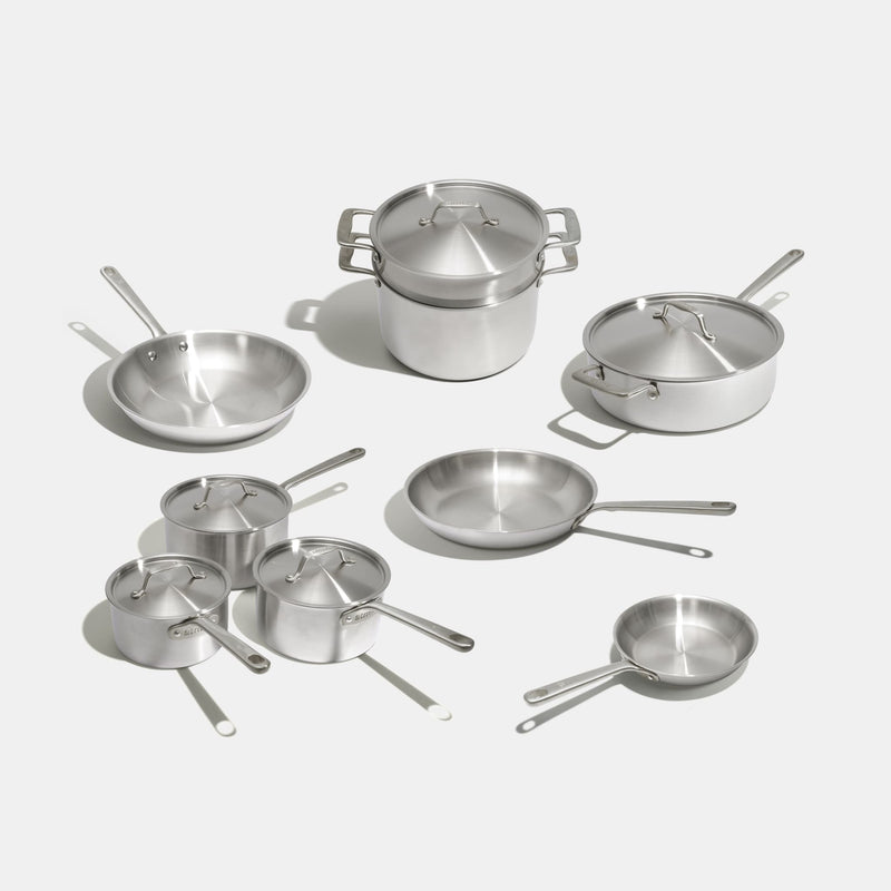 Batterie de cuisine en inox, 9 pièces - Atma Kitchenware