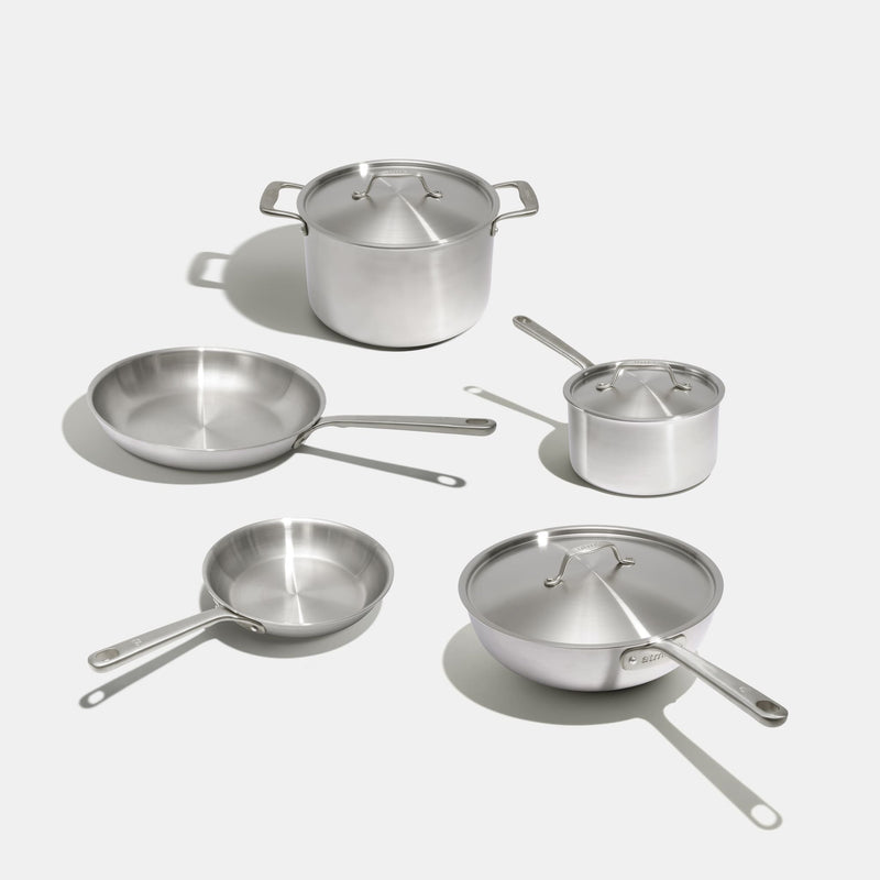 Batterie de cuisine en inox, 9 pièces - Atma Kitchenware