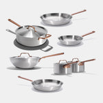 Batterie de cuisine en inox avec manches bronze, 12 pièces - Atma Kitchenware