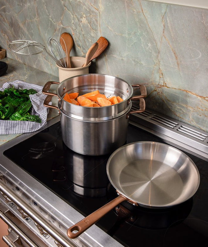 La bonne poêle en inox, manche bronze - 32 cm - Atma Kitchenware