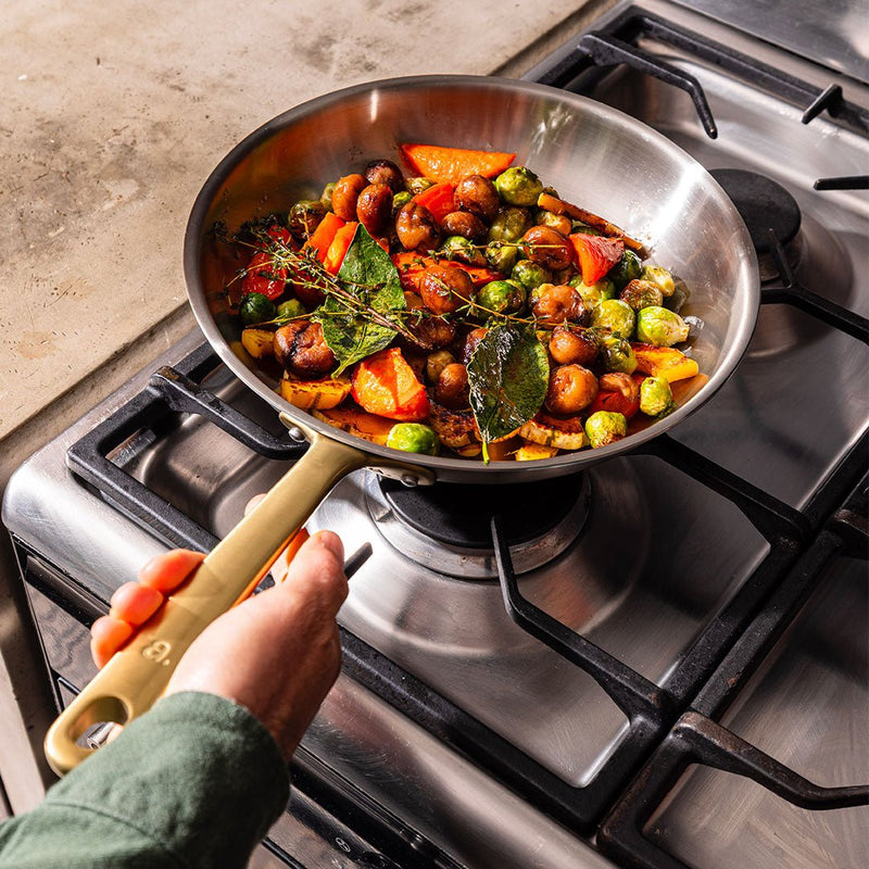 La bonne poêle en inox, manche doré - 26 cm (Édition limitée) - Atma Kitchenware
