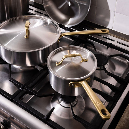 La casserole parfaite en inox, manche doré - 16 cm (Édition limitée) - Atma Kitchenware