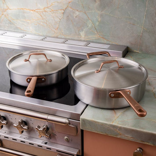 La sauteuse idéale en inox, manche bronze - 26 cm - Atma Kitchenware