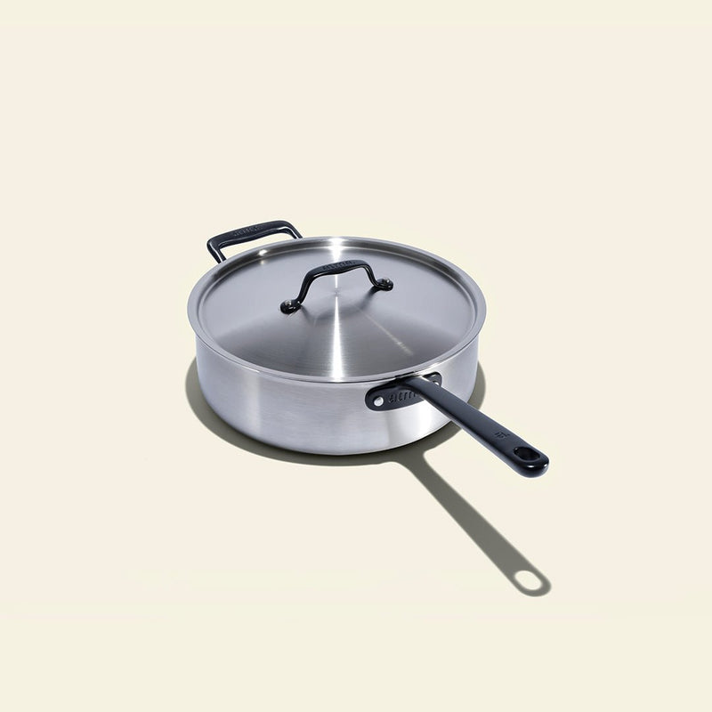 La sauteuse idéale en inox, manche noir - 26 cm - Atma Kitchenware