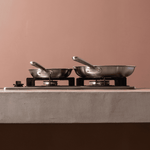 Le duo complémentaire de poêles en inox - 26 et 28cm - Atma Kitchenware