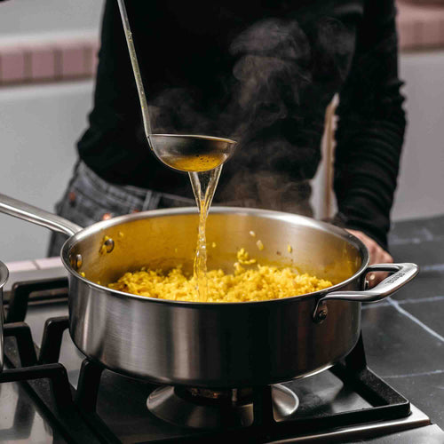  El dúo de Sautés Ideales de acero inoxidable - Atma Kitchenware