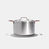 Le grand faitout en inox et son pasta pot, poignées bronze - Atma Kitchenware