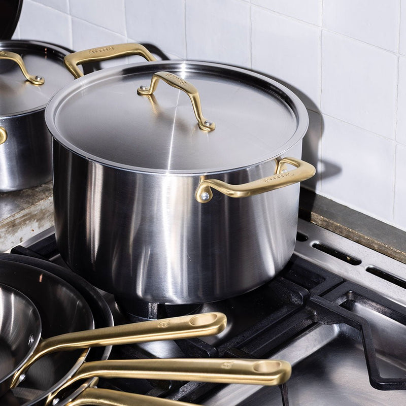Le grand faitout en inox, poignées dorées - 24 cm (Édition limitée) - Atma Kitchenware