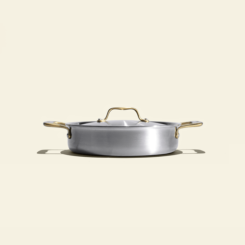 Le rondeau 24cm en inox, poignées dorées - Atma Kitchenware