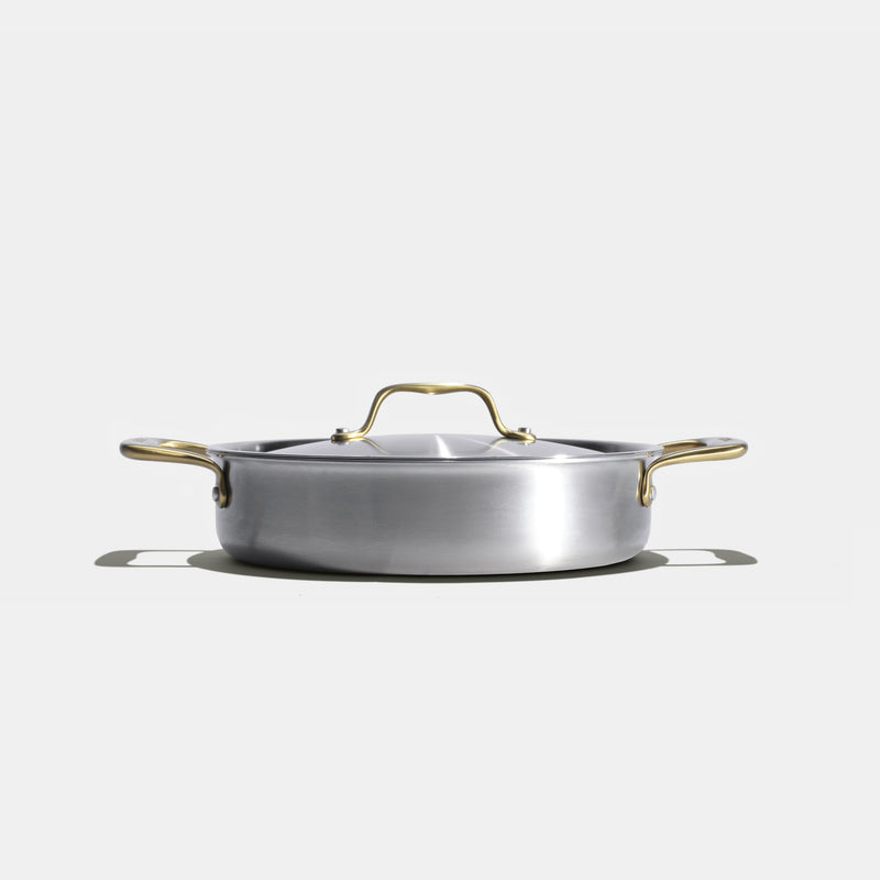 Le rondeau 26cm en inox, poignées dorées - Atma Kitchenware