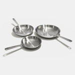 Pack Brigade - set de 3 poêles en inox - Atma Kitchenware