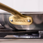 Pack Brigade - set de 3 poêles en inox avec manches dorés - Édition limitée - Atma Kitchenware