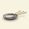 Pack Brigade - set de 3 sartenes de acero inoxidable con mangos dorados - Edición limitada - Atma Kitchenware