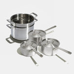 Trio de casseroles et faitout avec panier vapeur en inox - Atma Kitchenware